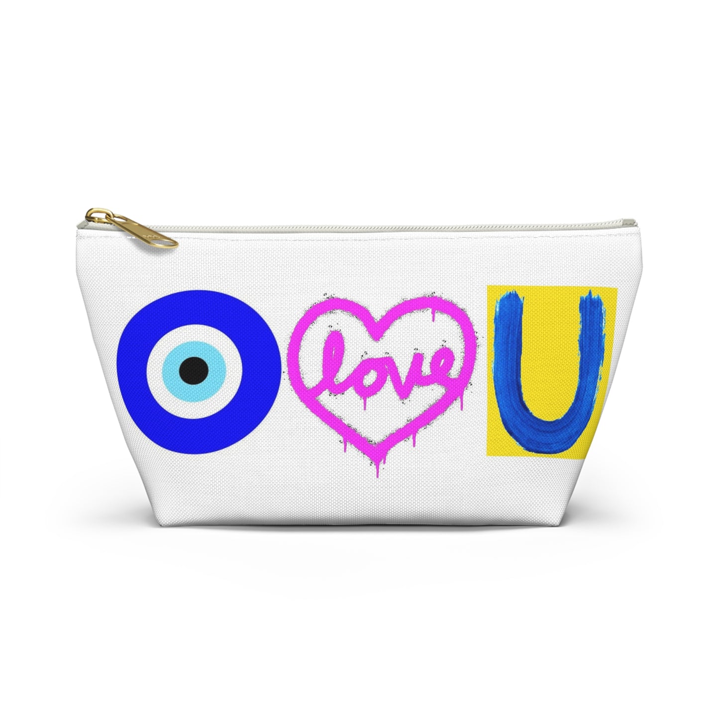 Evil Eye I Love You Cosmetic Makeup Case Accessory Bag Pouch