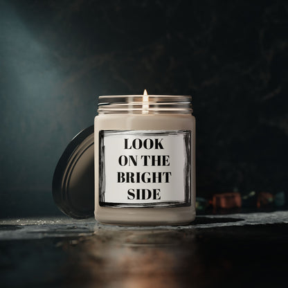 Look On The Bright Side Motivational  Bathroom Scented Soy Candle, 9oz