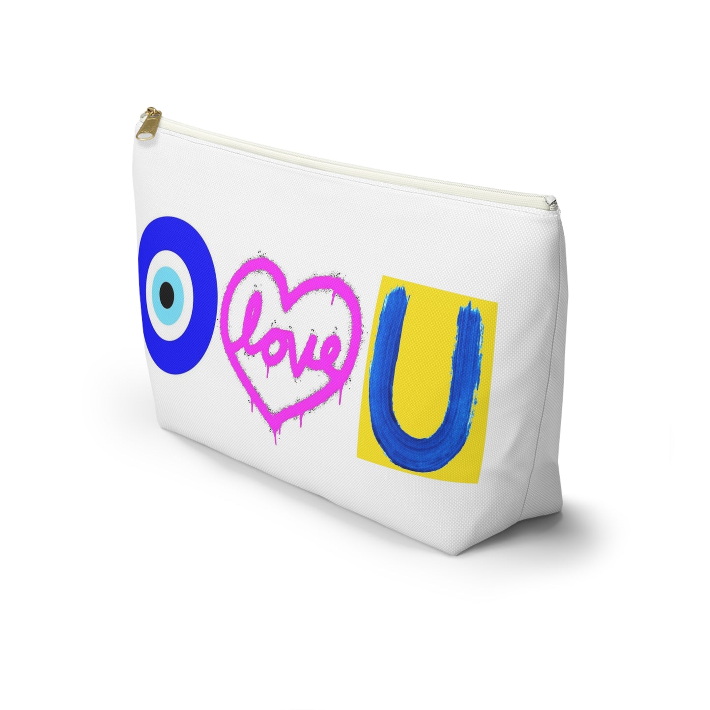 Evil Eye I Love You Cosmetic Makeup Case Accessory Bag Pouch