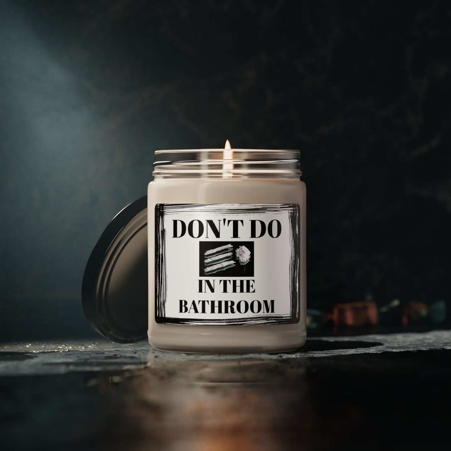 Don't Do Cocaine  In the Bathroom  Funny Bathroom Scented Soy Candle, 9oz