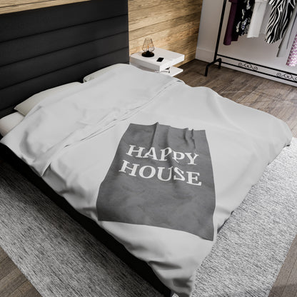 HAPPY HOUSE  Throw Blanket Velveteen Plush Blanket