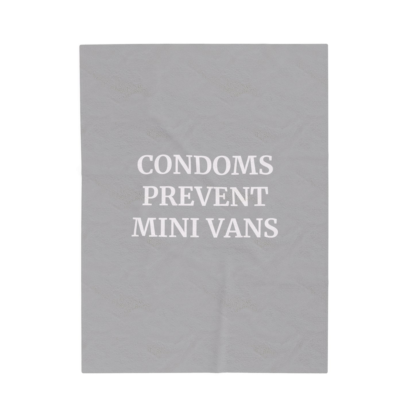 Condoms Prevent Mini Vans Funny   Throw Blanket Velveteen Plush Blanket