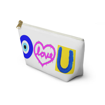 Evil Eye I Love You Cosmetic Makeup Case Accessory Bag Pouch