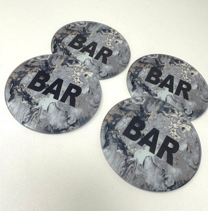 Bar Agate Coaster Set