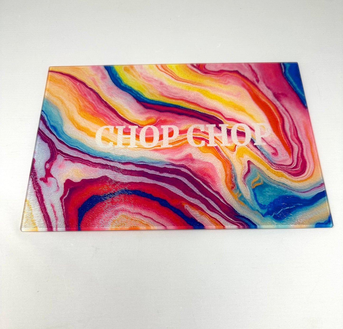 Rainbow Agate Chop Chop Cutting Board Charcuterie Board