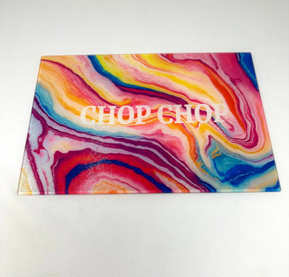 Rainbow Agate Chop Chop Cutting Board Charcuterie Board