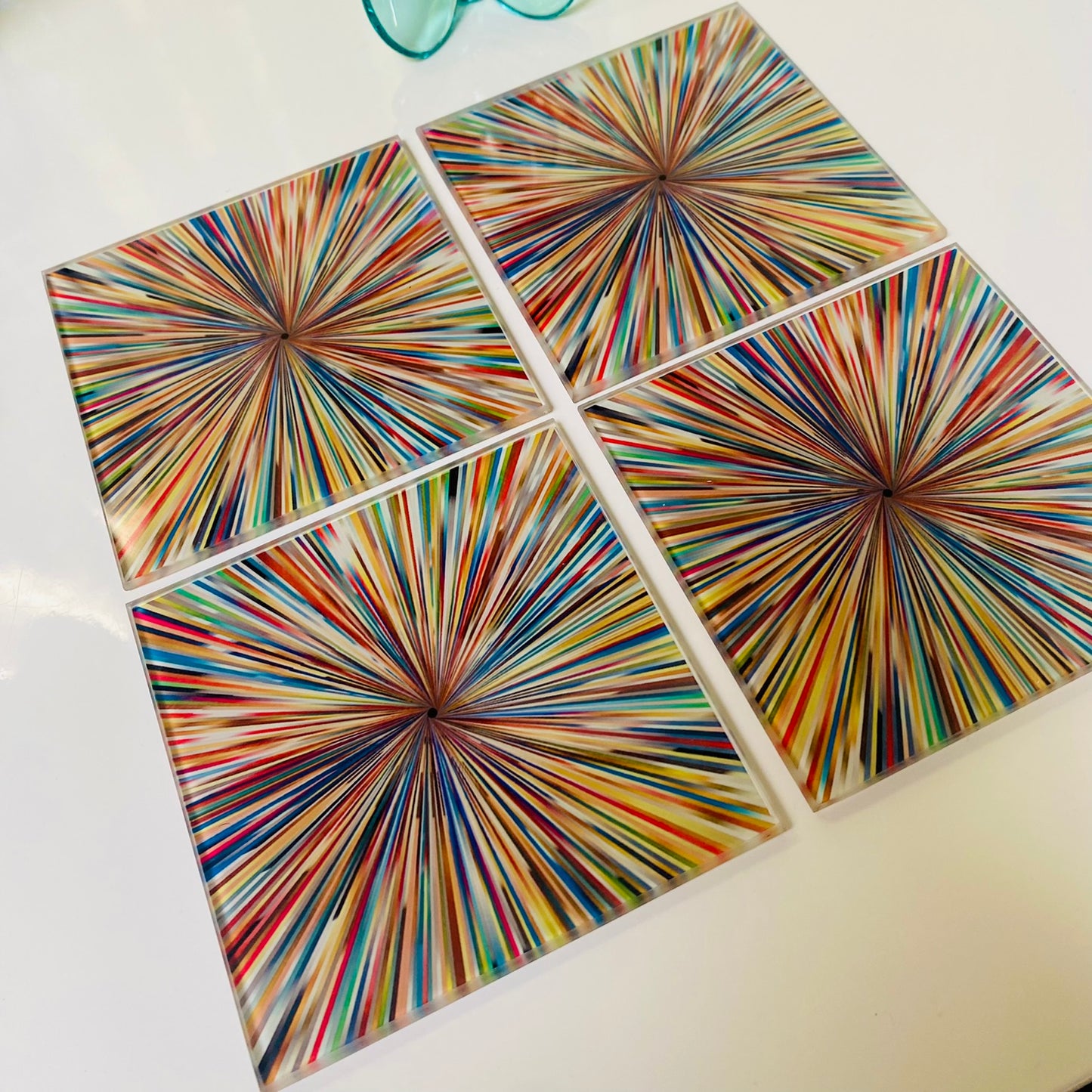 Set Of 4 Abstract Coasters