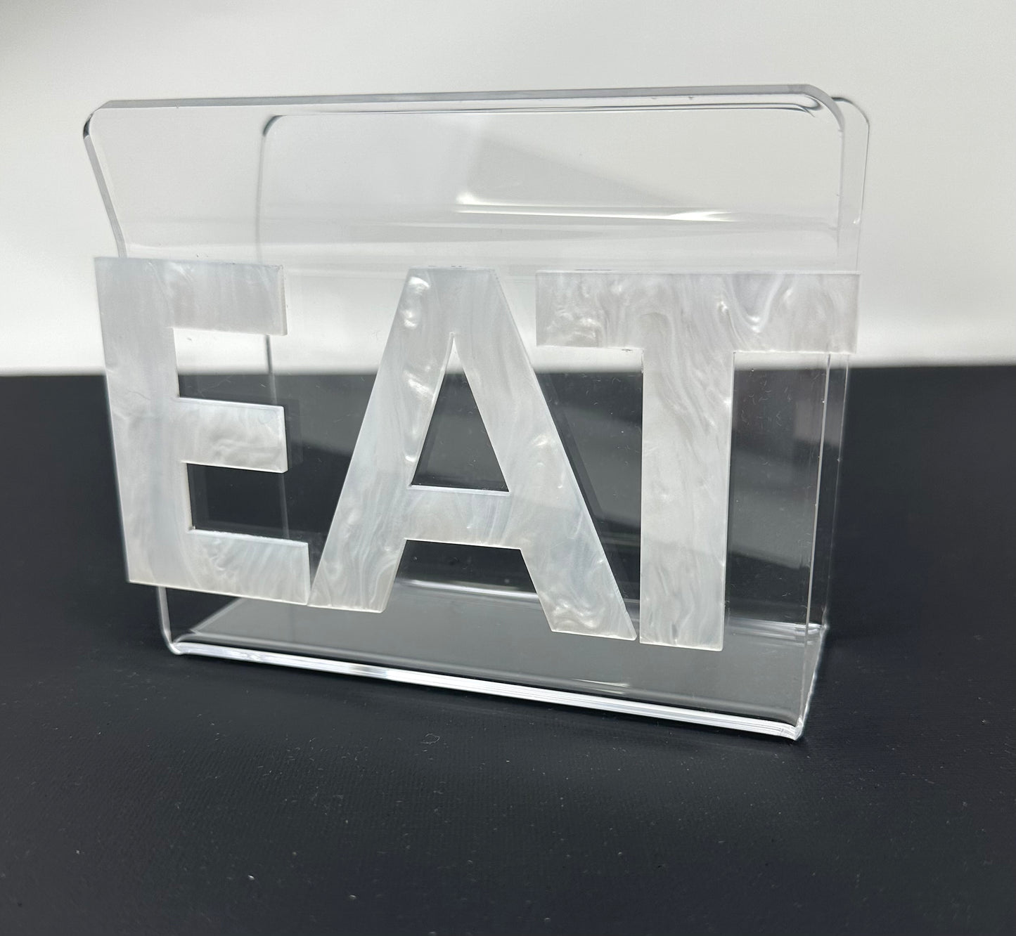 Acrylic Napkin Holder Pearlized White EAT