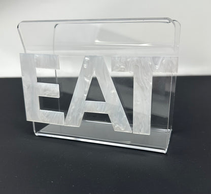 Acrylic Napkin Holder Pearlized White EAT