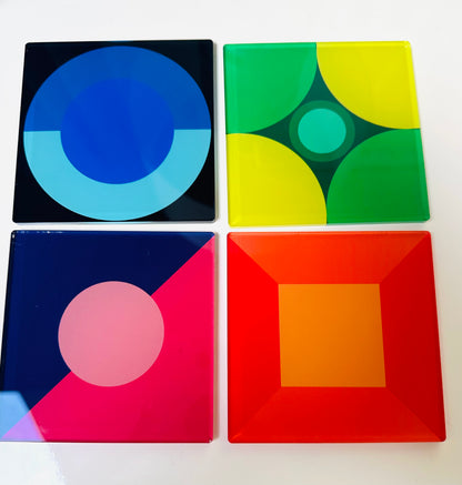 Mod Brights Acrylic Coaster Set