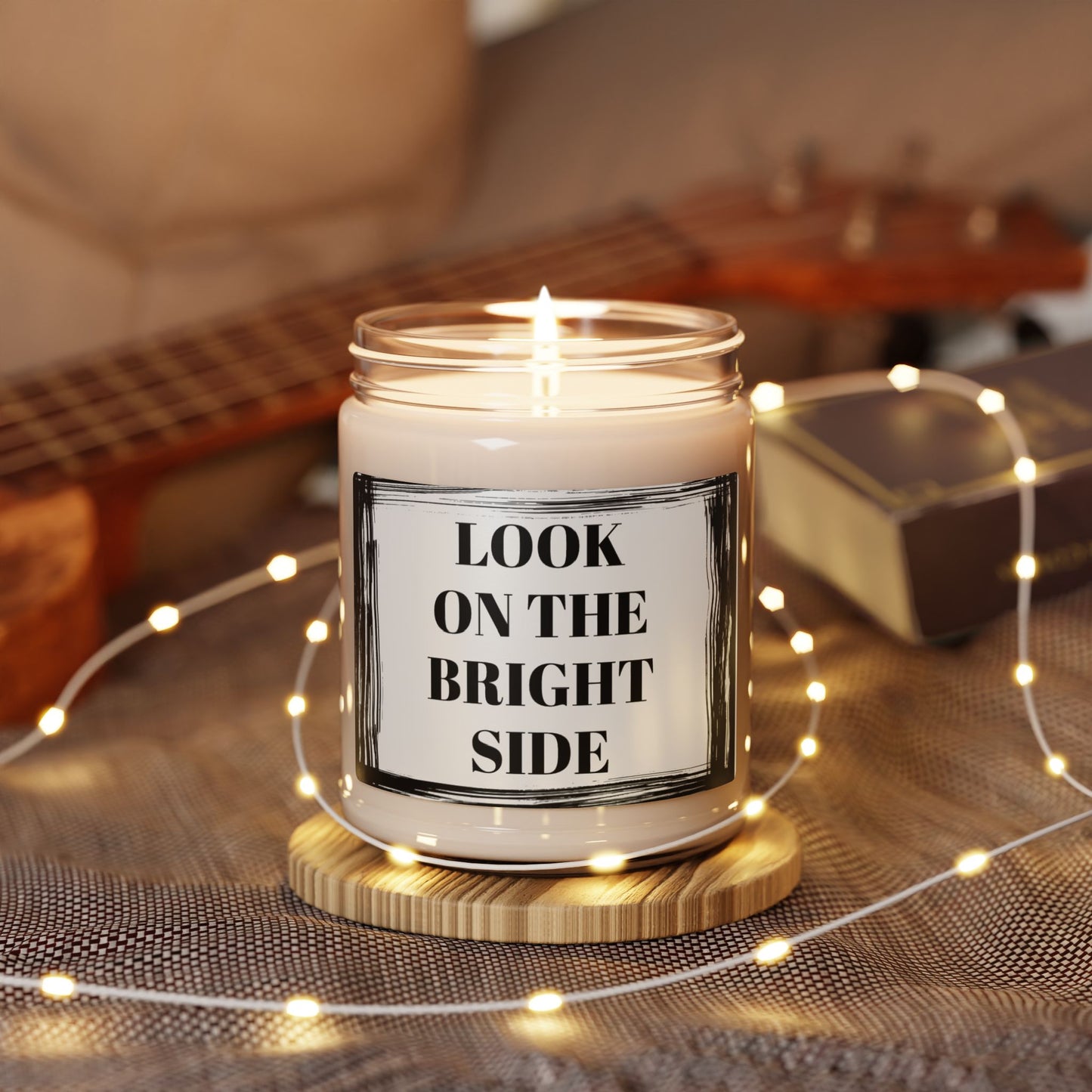 Look On The Bright Side Motivational  Bathroom Scented Soy Candle, 9oz