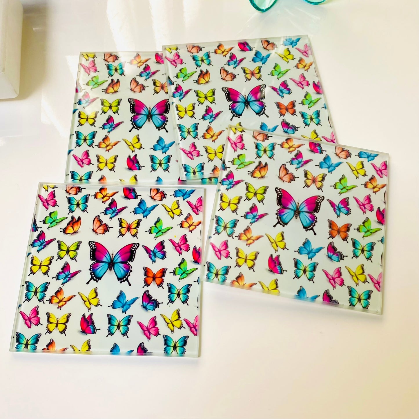 Set Of 4 Butterfly  Coasters