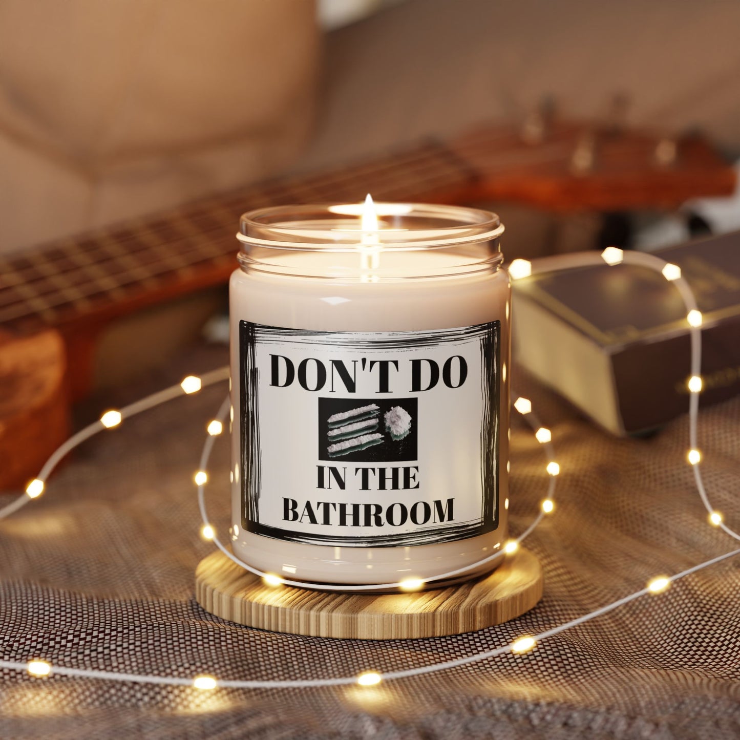 Don't Do Cocaine  In the Bathroom  Funny Bathroom Scented Soy Candle, 9oz