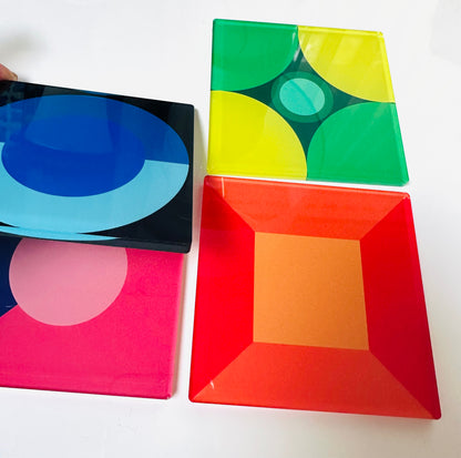 Mod Brights Acrylic Coaster Set