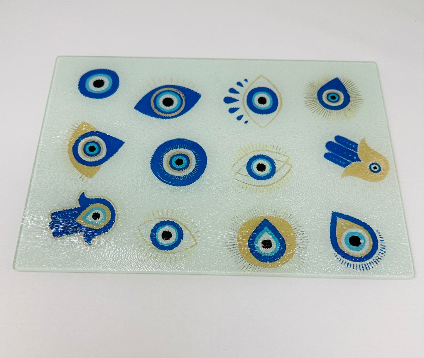 Evil Eye Glass Cutting Charcuterie Board