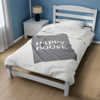 HAPPY HOUSE  Throw Blanket Velveteen Plush Blanket