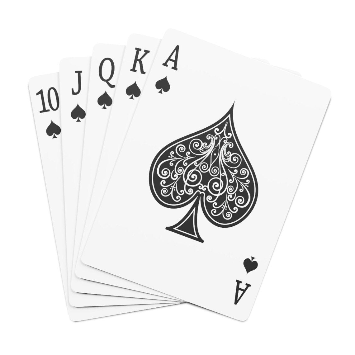 Gorgeous Black and White Hearts Canasta Game Player Cards
