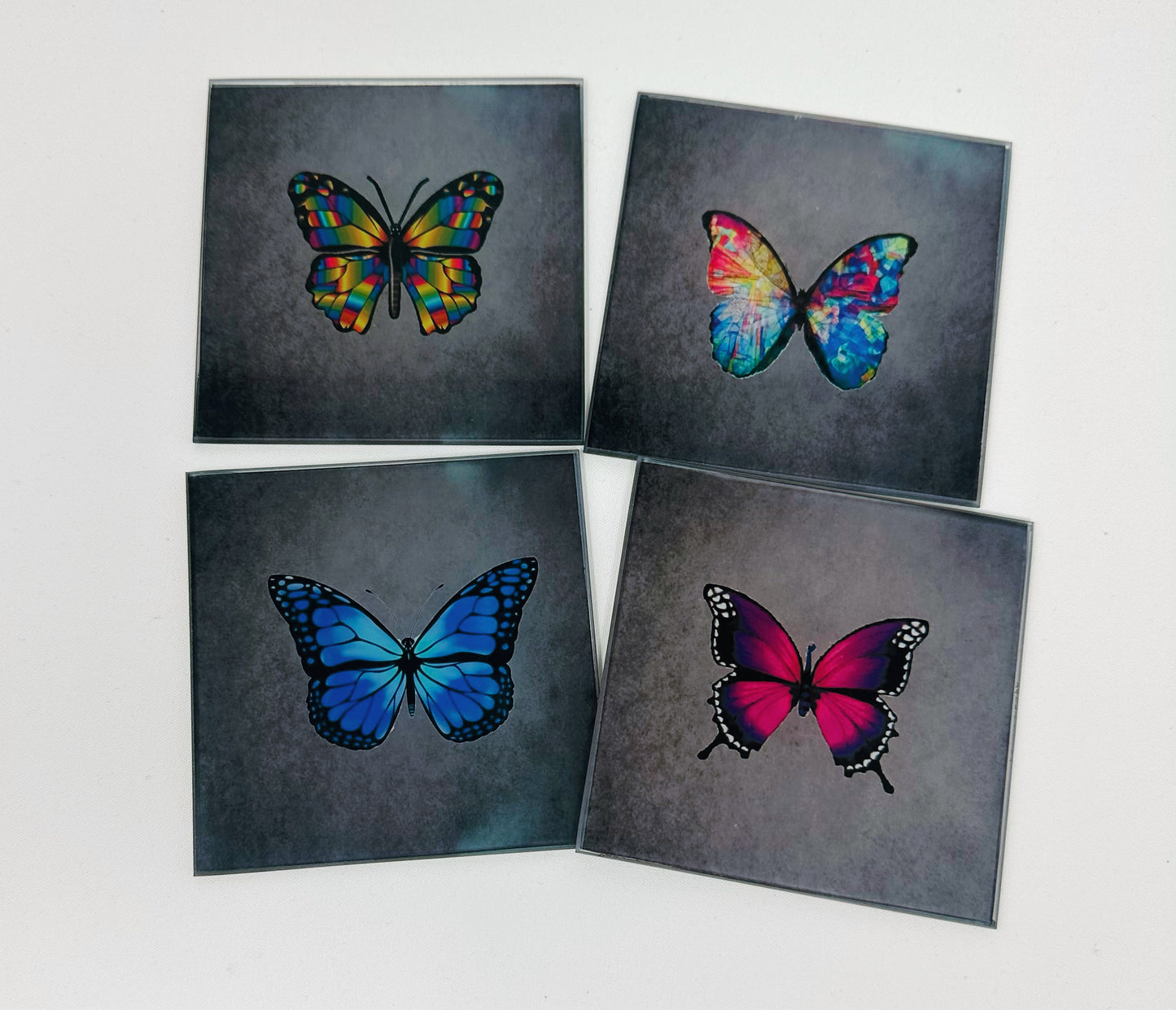 Butterfly Lovers Set Of 4 Butterfly  Coasters