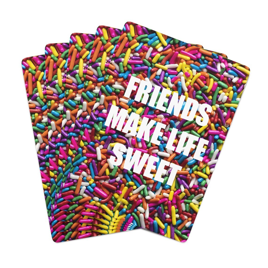 Friends Make Life Sweet Sprinkles Canasta Game Player Cards