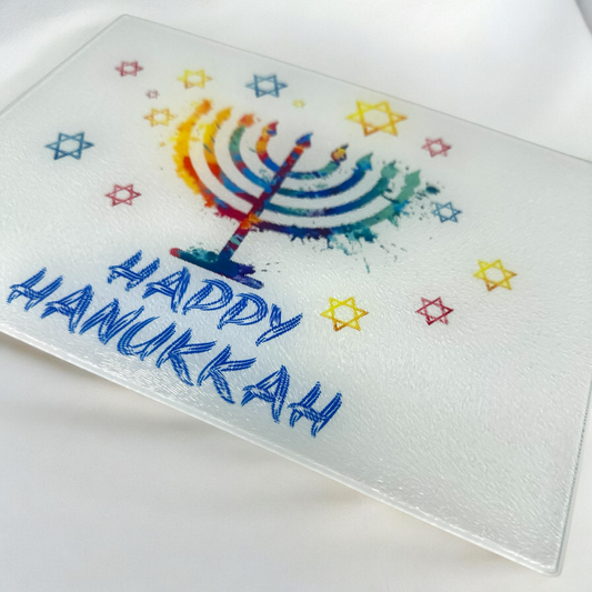 Happy Hanukkah Cutting Board Charcuterie Board