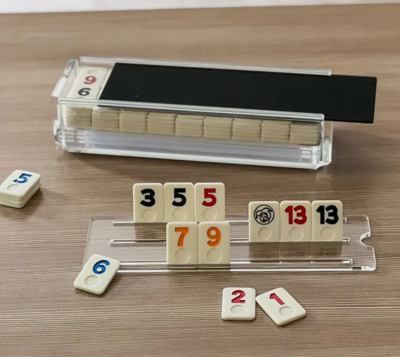 Rummikub Gray Acrylic Game Set