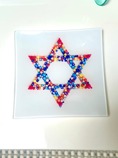 Gem Star Of David Jewish Star Trinket Tray