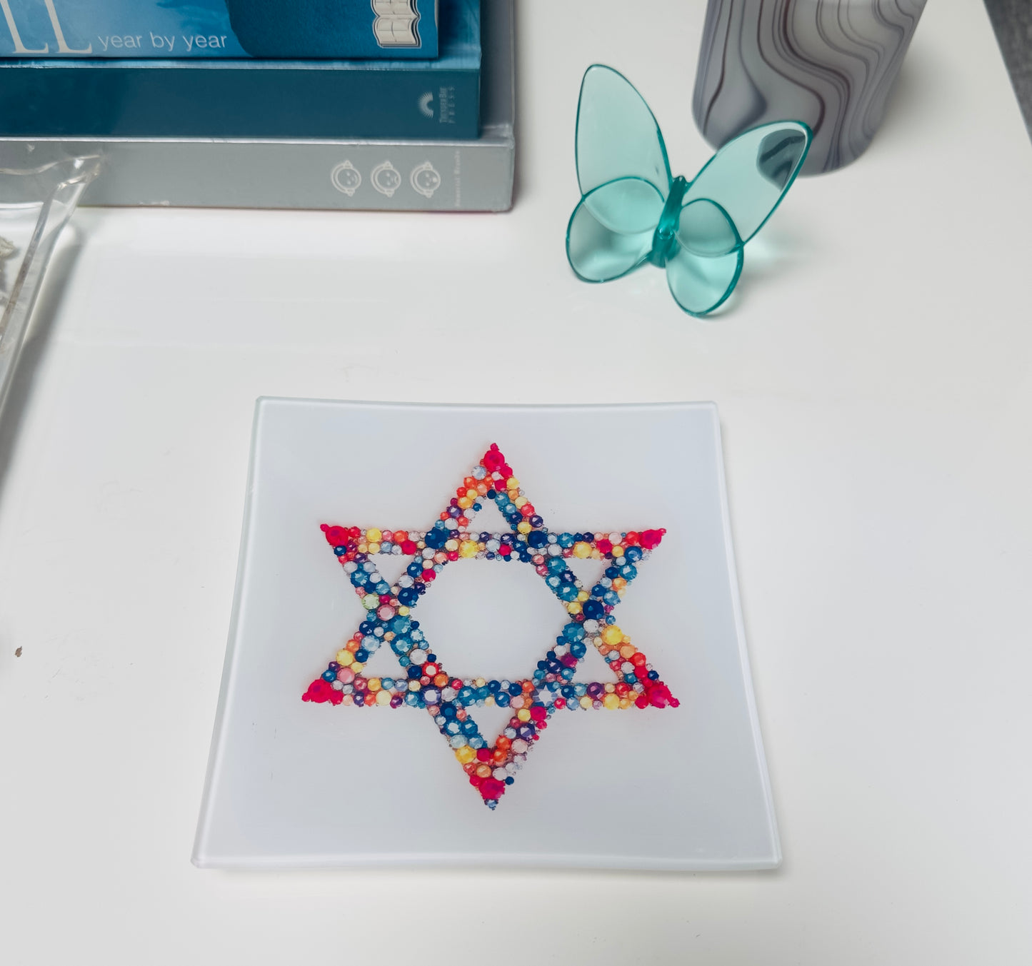 Gem Star Of David Jewish Star Trinket Tray