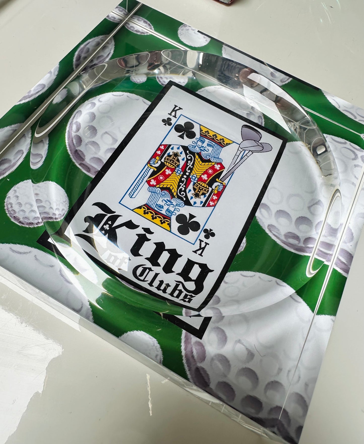 King Of Clubs Golf Father’s Day Acrylic Catchall