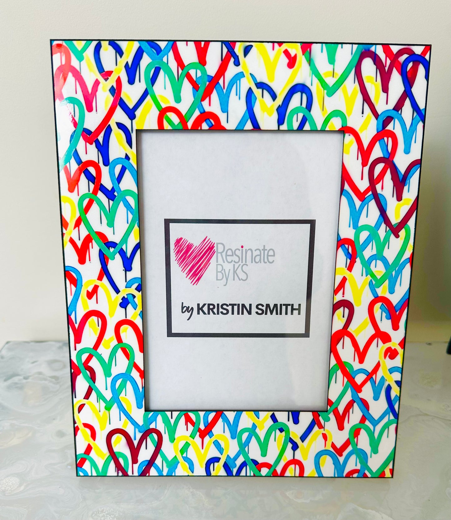 Colorful Hearts Picture Photo Frame