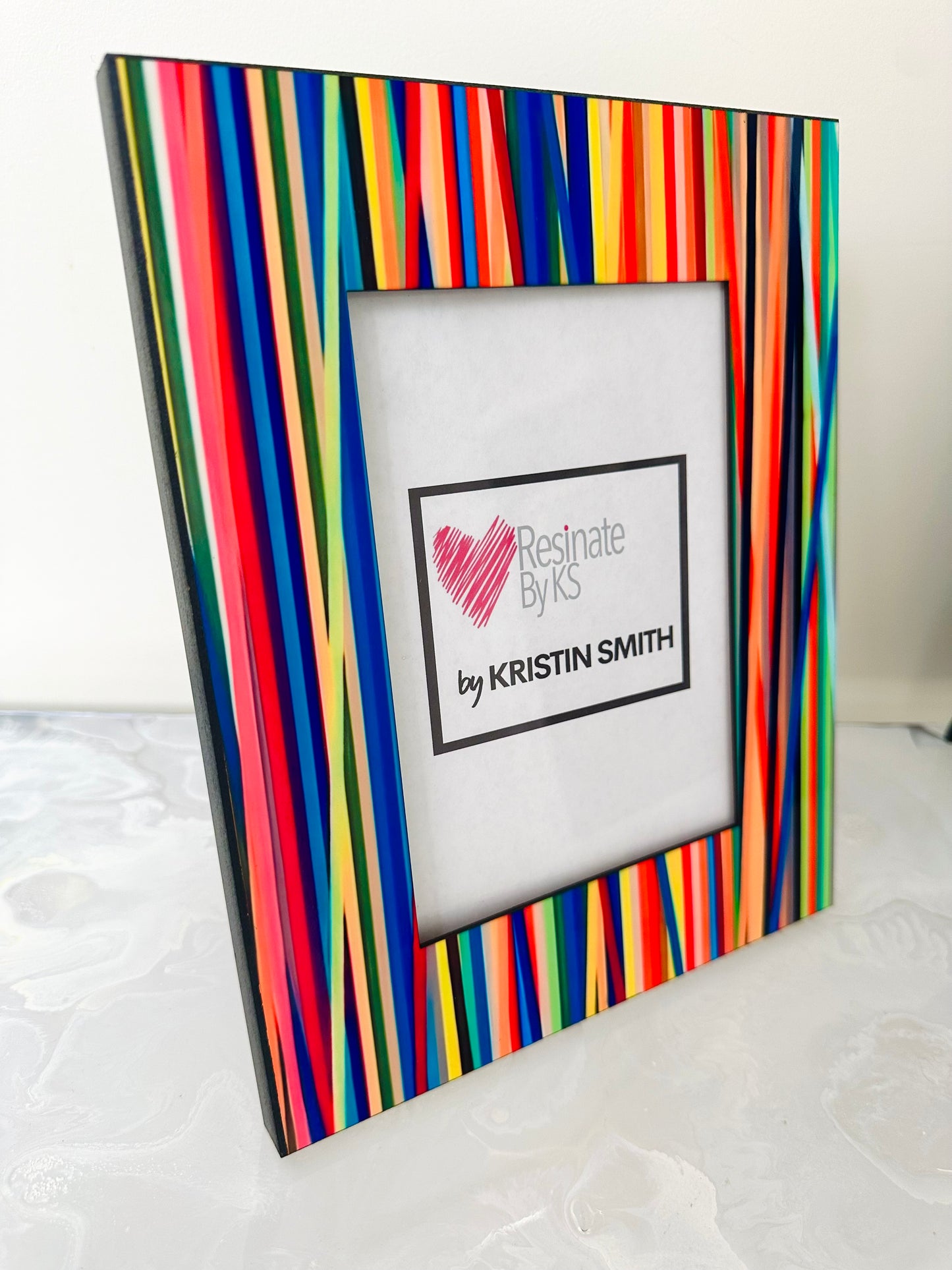 Colorful Linear Abstract Lines Photo Picture Frame