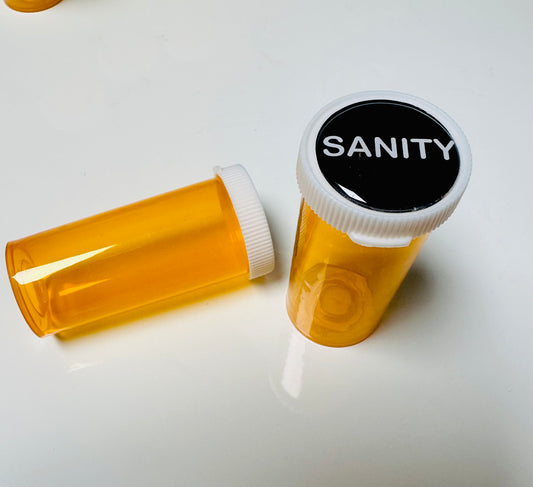 Sanity Pill Bottle Pill Case