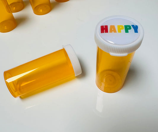 Happy Pill Bottle Pill Case