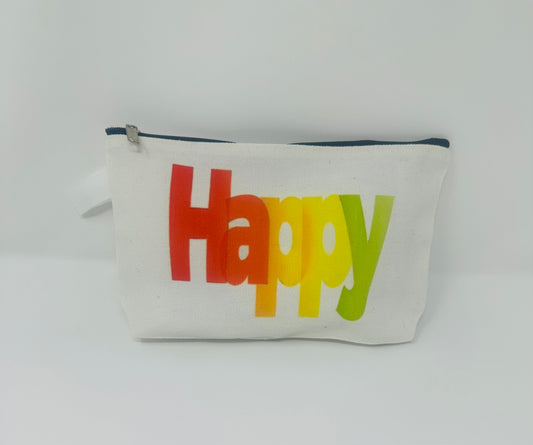 Happy Rainbow Makeup Cosmetic Travel Bag