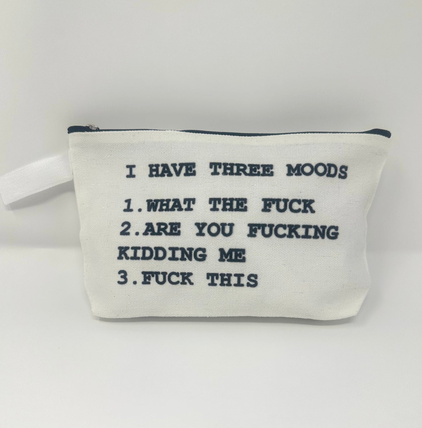 I Have Three Moods Makeup Cosmetic Travel Bag