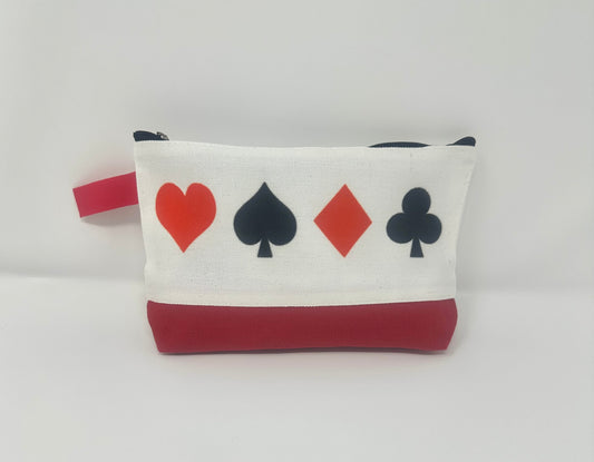 Card Lover Playing Card Symbols Makeup Cosmetic Travel Bag