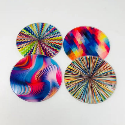 Colorful Abstract Coaster Set