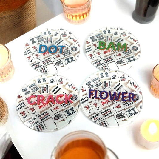 Mahjong Tile Coaster Set