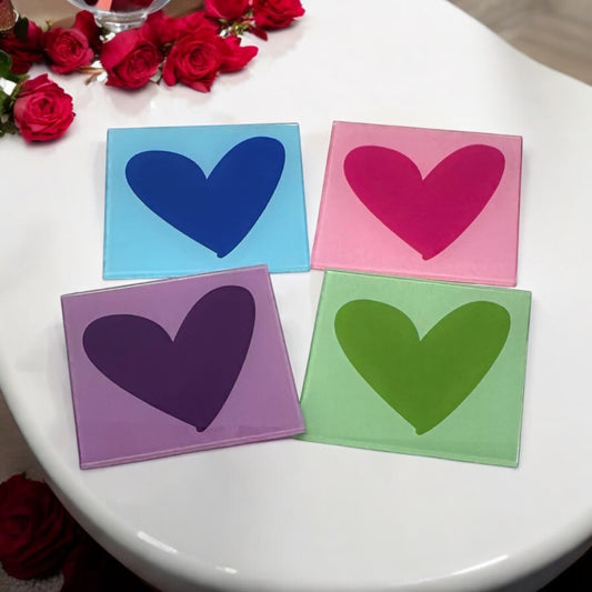 Love Modern Hearts Coaster Set