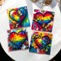 All The Love Graffiti Hearts Coaster Set