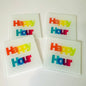 Rainbow Happy Hour Glass Coaster Set