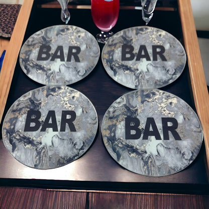 Bar Agate Coaster Set