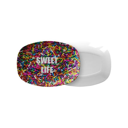 Sweet Life Sprinkles Dessert Platter Serving Tray