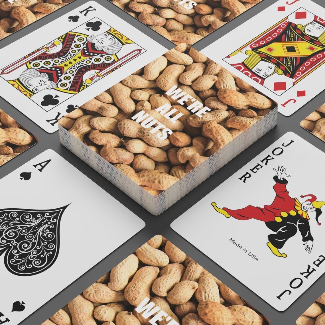 Funny 'We're All Nuts' Canasta Game Player Cards