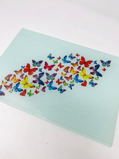 Butterfly Glass Cutting Charcuterie Board