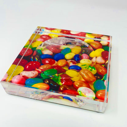 Jelly Bean Candy Acrylic Block  Candy Dish