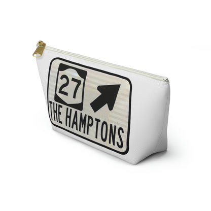 The Hamptons Road Sign  Makeup Bag Accessory Pouch