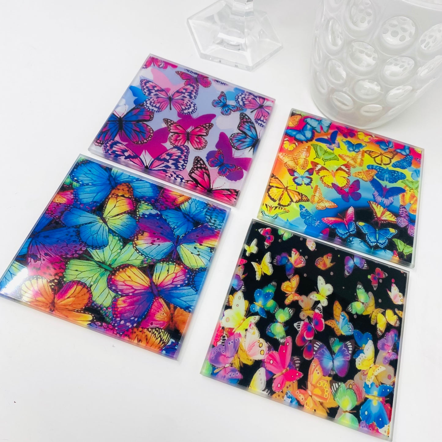 Set Of 4 Butterfly  Coasters