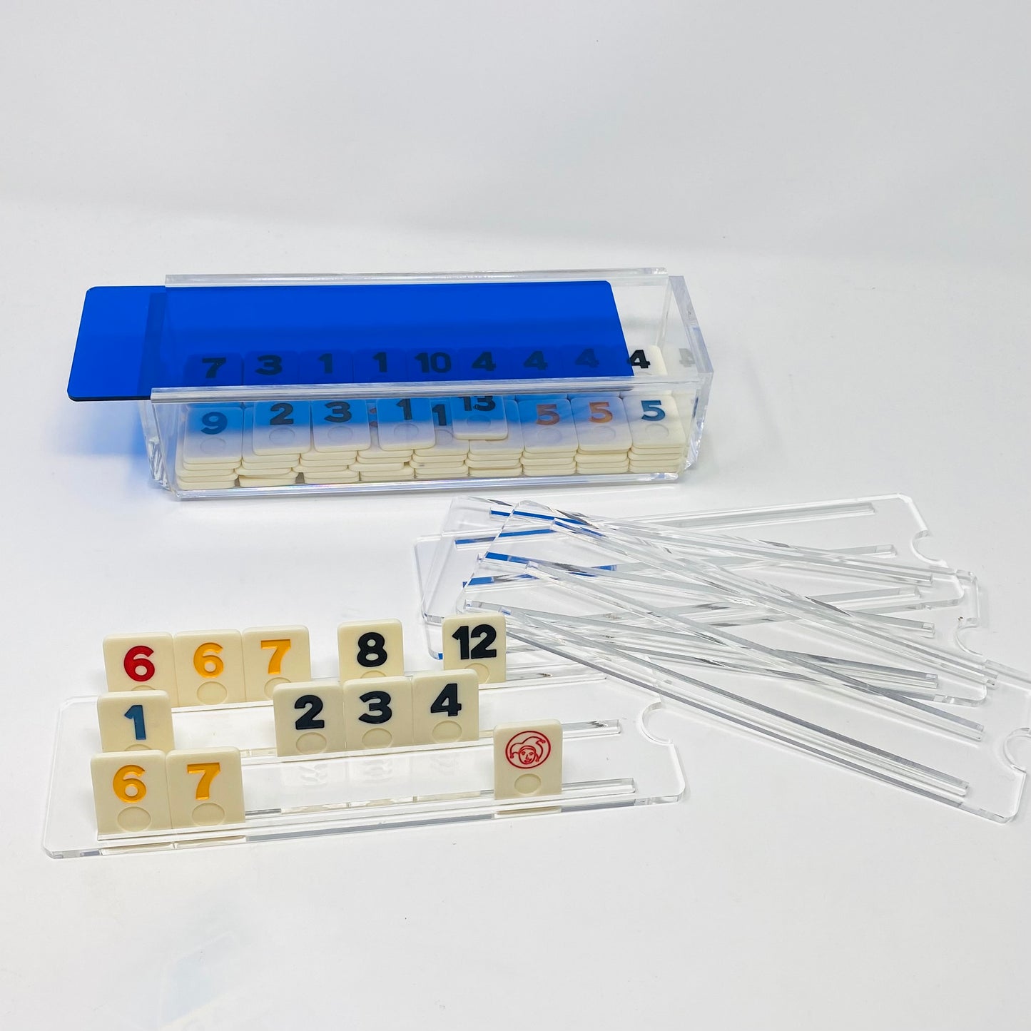 Luxe Rummikub Blue Acrylic Game Set