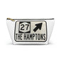 The Hamptons Road Sign  Makeup Bag Accessory Pouch