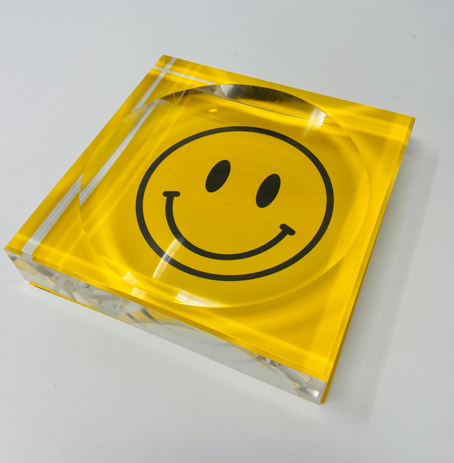 Acrylic Smiley Face  Happy Face Candy Dish Catchall